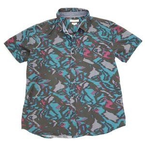 Coastal Button Shirt Men XL Multicolor Modern Fit Floral Hawaiian